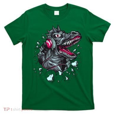 Trex Monster DJ Headphone Breakthrough T-Shirt
