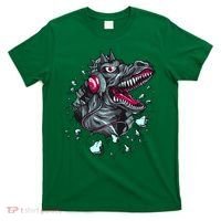 Trex Monster DJ Headphone Breakthrough T-Shirt thumb 0