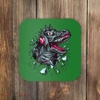 Trex Monster DJ Headphone Breakthrough Coaster thumb 0