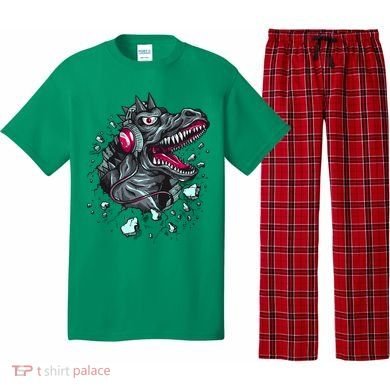 Trex Monster DJ Headphone Breakthrough Pajama Set