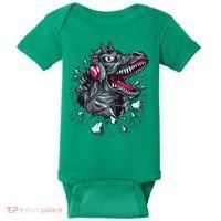 Trex Monster DJ Headphone Breakthrough Baby Bodysuit thumb 0
