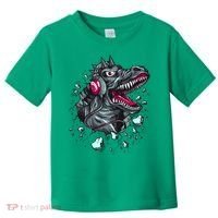 Trex Monster DJ Headphone Breakthrough Toddler T-Shirt thumb 0