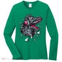 Trex Monster DJ Headphone Breakthrough Women's Long Sleeve Shirt thumb 0