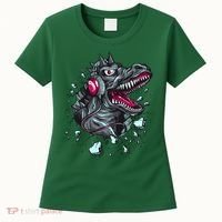 Trex Monster DJ Headphone Breakthrough Women's T-Shirt thumb 0