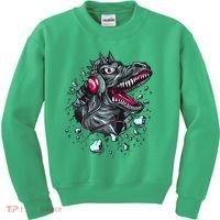 Trex Monster DJ Headphone Breakthrough Kids Sweatshirt thumb 0