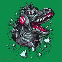 Trex Monster DJ Headphone Breakthrough Kids Sweatshirt thumb 2