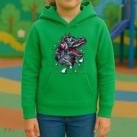 Trex Monster DJ Headphone Breakthrough Kids Hoodie thumb 3