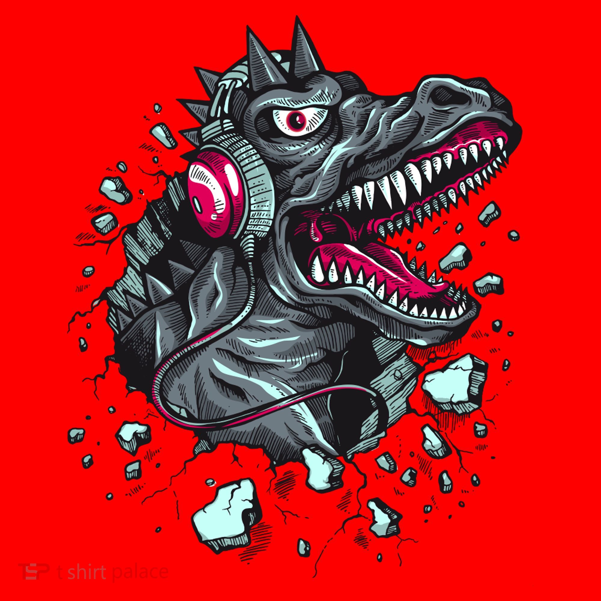 Trex Monster DJ Headphone Breakthrough Santa Hat