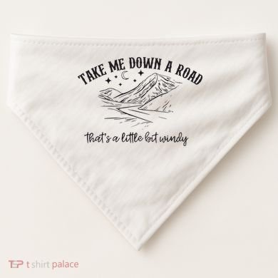 Take Me Down A Road USA-Made Doggie Bandana