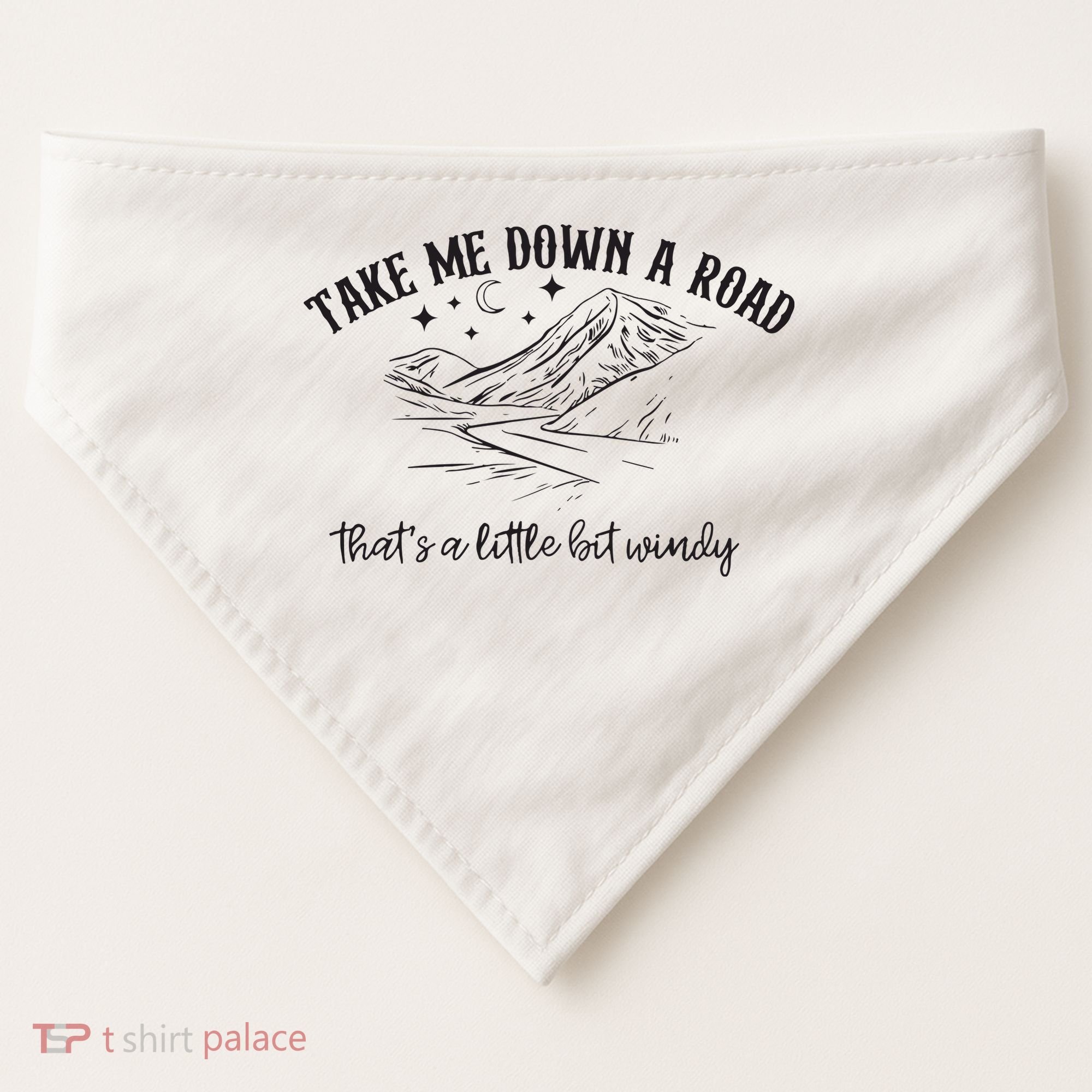 Take Me Down A Road USA-Made Doggie Bandana