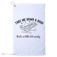 Take Me Down A Road Golf Towel thumb 0