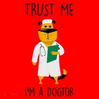 Trust Me IM A Dogtor Santa Hat thumb 1