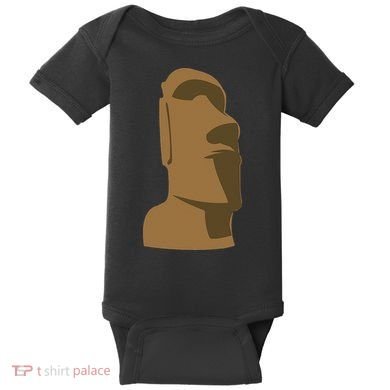 Tiki Moai Easter Island Hawaiian Luau Gift Baby Bodysuit
