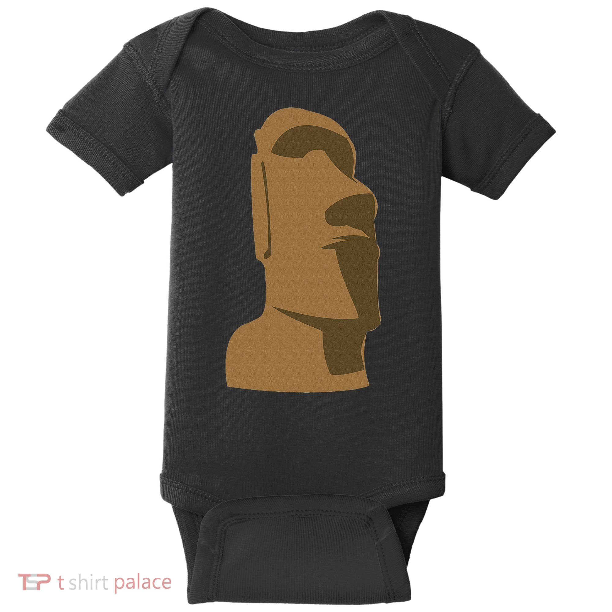 Tiki Moai Easter Island Hawaiian Luau Gift Baby Bodysuit