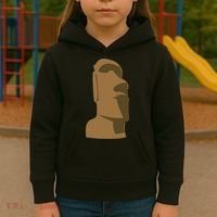 Tiki Moai Easter Island Hawaiian Luau Gift Kids Hoodie thumb 3