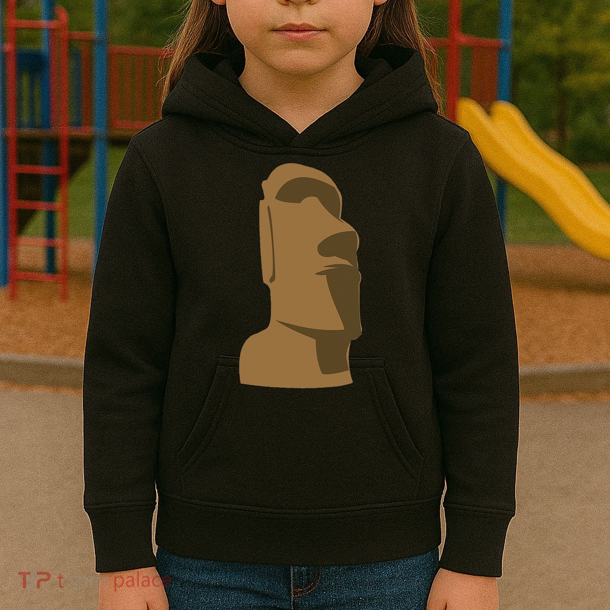 Tiki Moai Easter Island Hawaiian Luau Gift Kids Hoodie