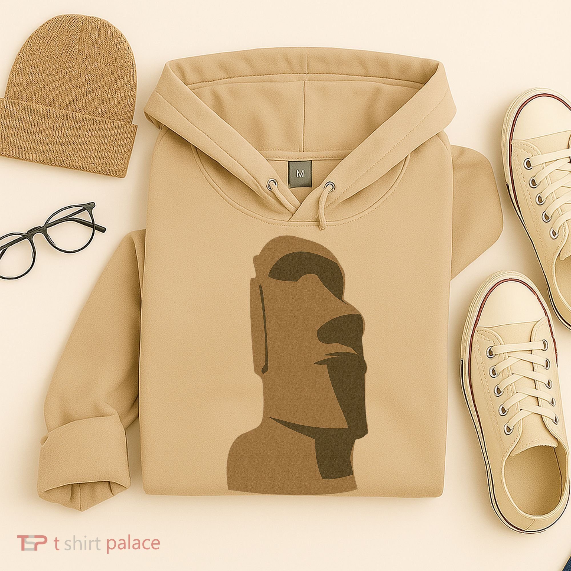 Tiki Moai Easter Island Hawaiian Luau Gift Hoodie