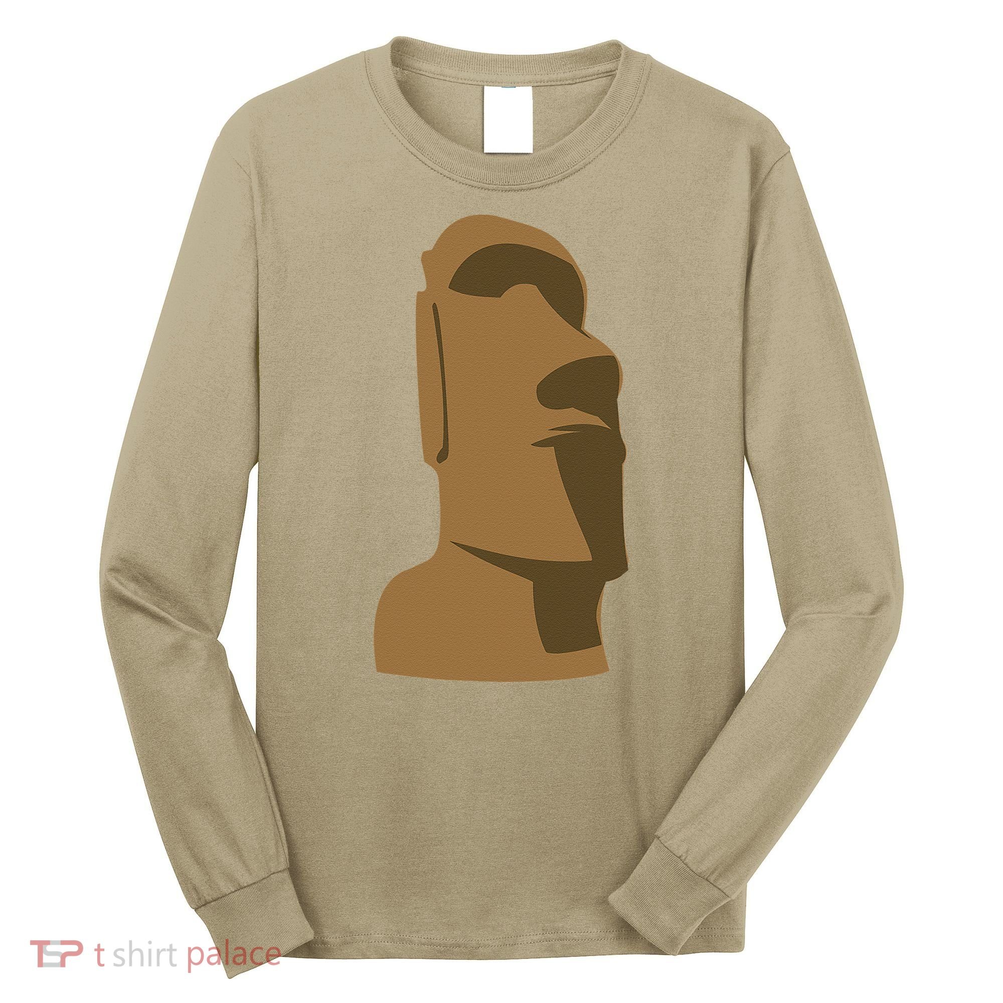 Tiki Moai Easter Island Hawaiian Luau Gift Long Sleeve Shirt