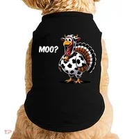 Turkey Moo Funny Cute Thanksgiving Cow Doggie Tank thumb 0