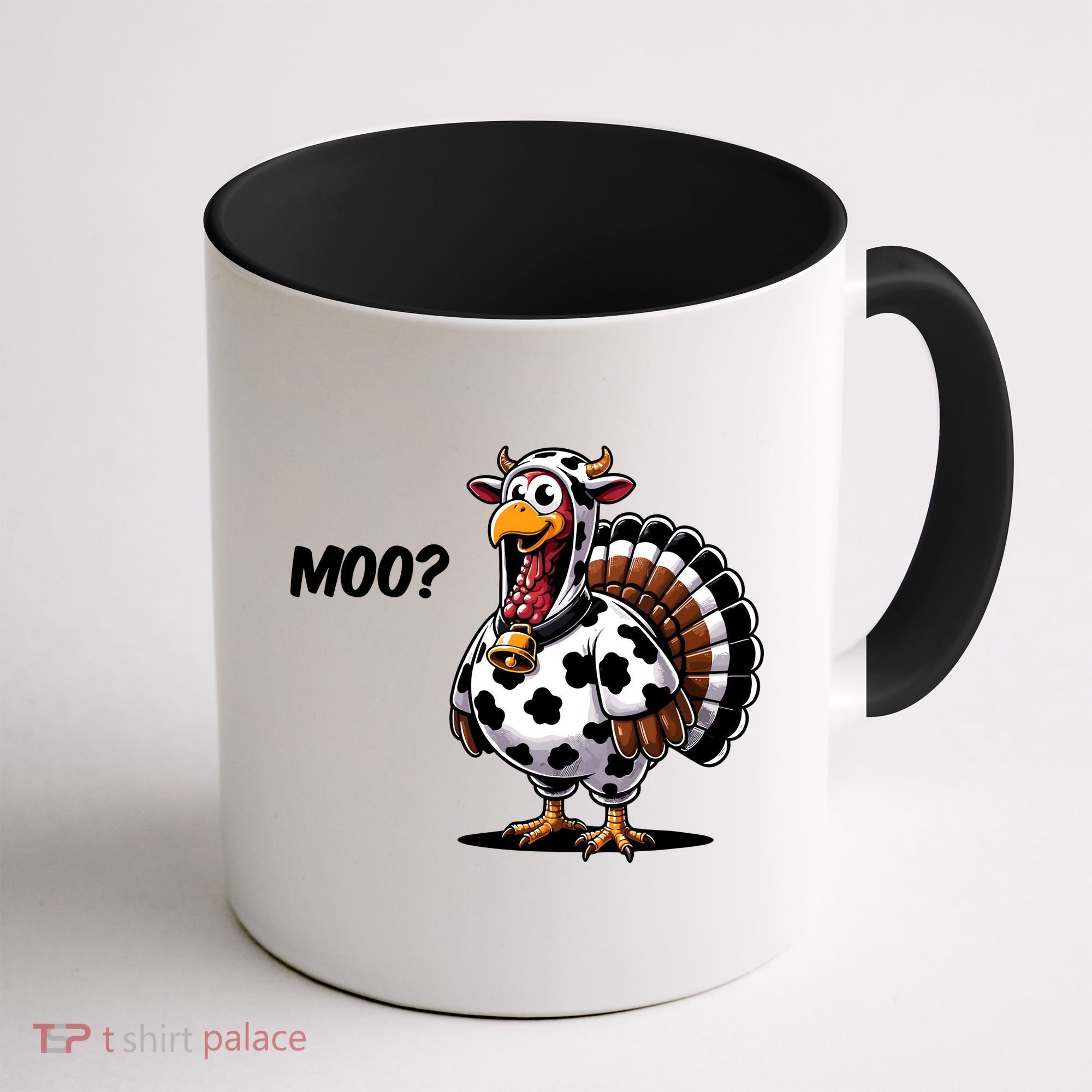 Turkey Moo Funny Cute Thanksgiving Cow Coffee Mug