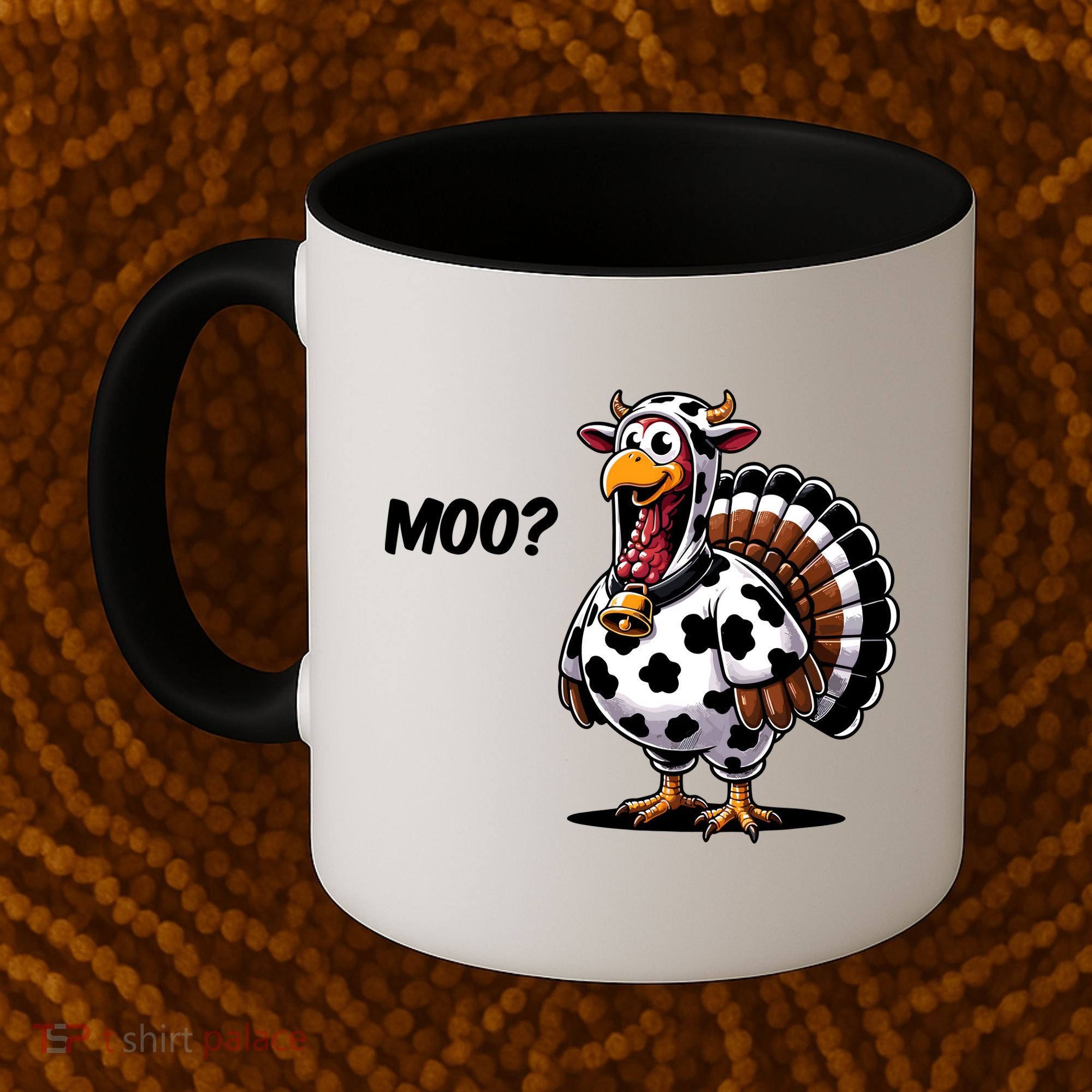 Turkey Moo Funny Cute Thanksgiving Cow Coffee Mug
