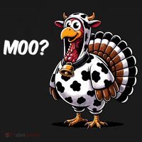 Turkey Moo Funny Cute Thanksgiving Cow Pajama Set thumb 2