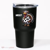 Turkey Moo Funny Cute Thanksgiving Cow Tumbler thumb 0