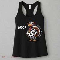 Turkey Moo Funny Cute Thanksgiving Cow Women's Tank Top thumb 3