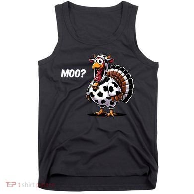 Turkey Moo Funny Cute Thanksgiving Cow Tank Top