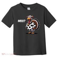 Turkey Moo Funny Cute Thanksgiving Cow Toddler T-Shirt thumb 0