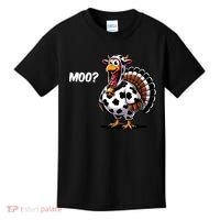 Turkey Moo Funny Cute Thanksgiving Cow Kids T-Shirt thumb 0