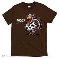 Turkey Moo Funny Cute Thanksgiving Cow T-Shirt thumb 0