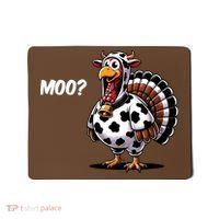 Turkey Moo Funny Cute Thanksgiving Cow Mousepad thumb 0