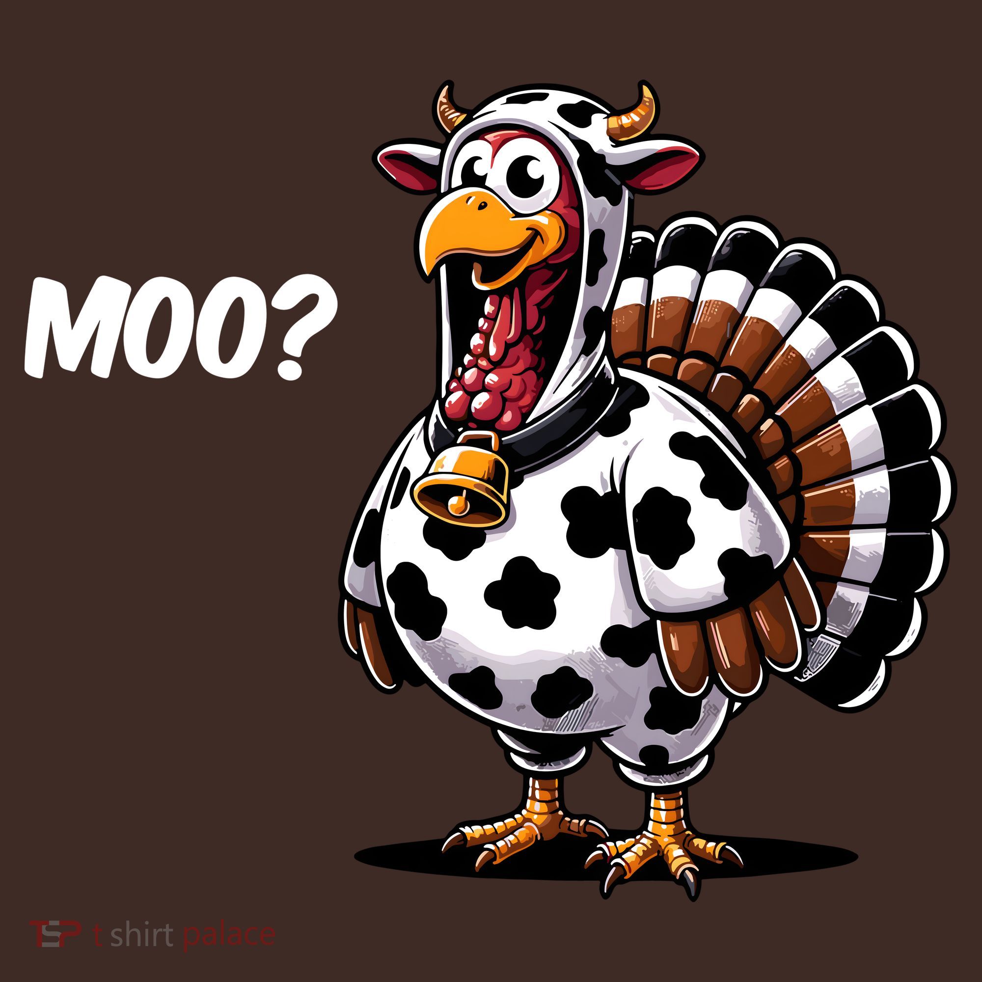 Turkey Moo Funny Cute Thanksgiving Cow Baby Bodysuit