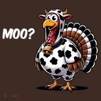 Turkey Moo Funny Cute Thanksgiving Cow Baby Bodysuit thumb 2