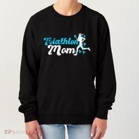 Triathlon Mom For Triathletes Mother Grunge Gift Women's Sweatshirt thumb 0