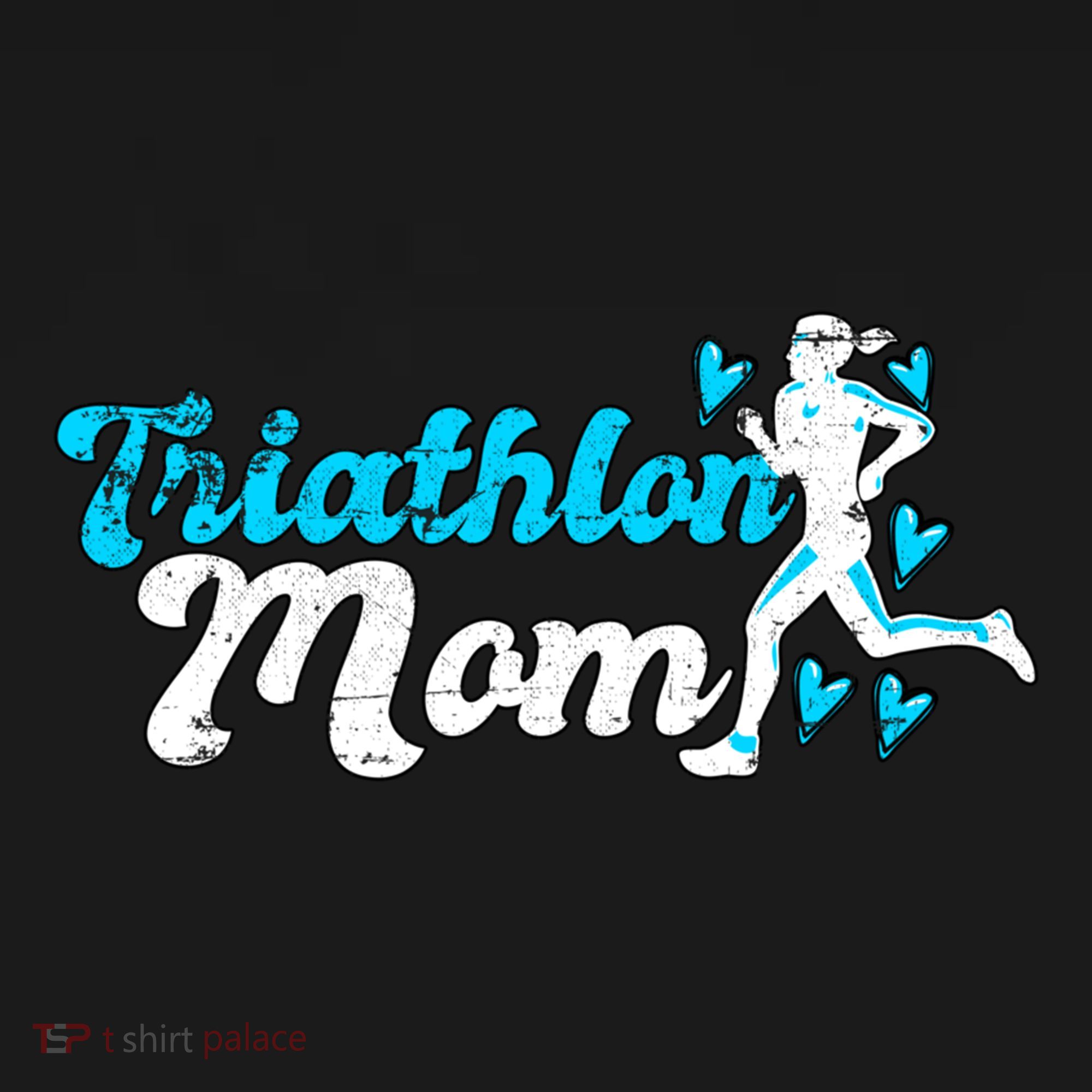 Triathlon Mom For Triathletes Mother Grunge Gift Women's Hoodie