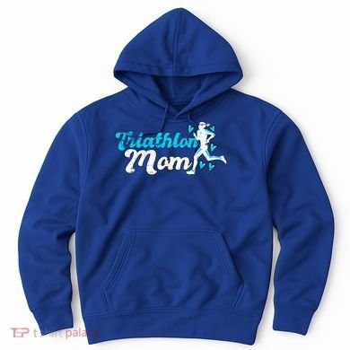Triathlon Mom For Triathletes Mother Grunge Gift Hoodie