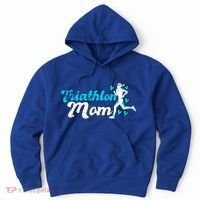 Triathlon Mom For Triathletes Mother Grunge Gift Hoodie thumb 0