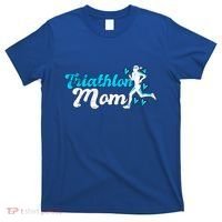 Triathlon Mom For Triathletes Mother Grunge Gift T-Shirt thumb 0