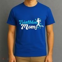 Triathlon Mom For Triathletes Mother Grunge Gift T-Shirt thumb 3