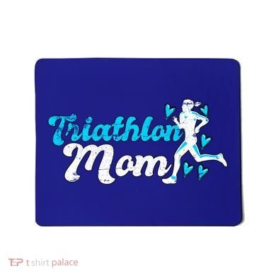 Triathlon Mom For Triathletes Mother Grunge Gift Mousepad