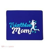 Triathlon Mom For Triathletes Mother Grunge Gift Mousepad thumb 0