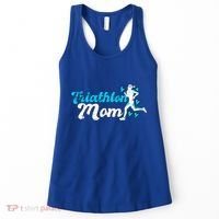 Triathlon Mom For Triathletes Mother Grunge Gift Women's Tank Top thumb 0