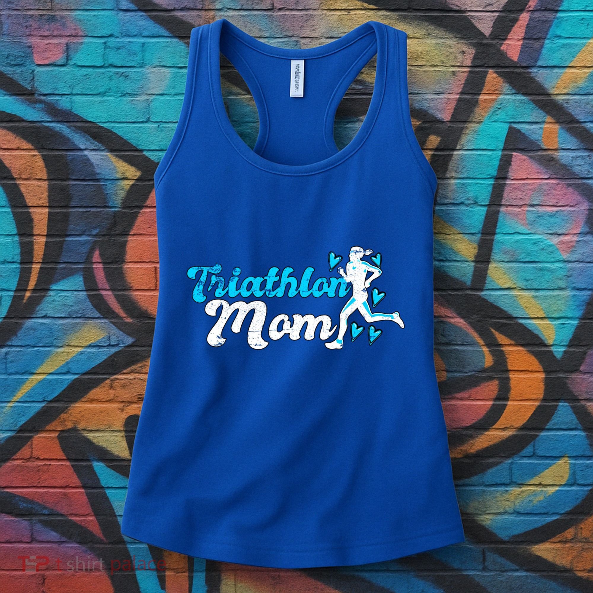 Triathlon Mom For Triathletes Mother Grunge Gift Women's Tank Top