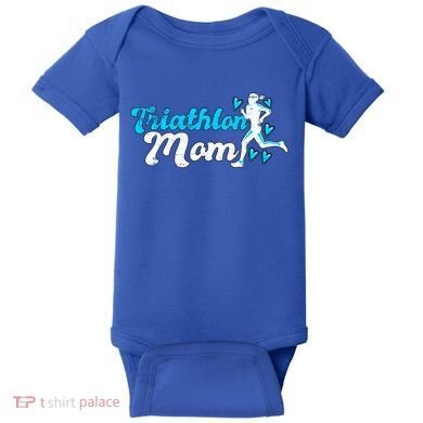 Triathlon Mom For Triathletes Mother Grunge Gift Baby Bodysuit