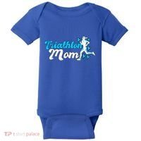 Triathlon Mom For Triathletes Mother Grunge Gift Baby Bodysuit thumb 0