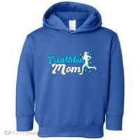 Triathlon Mom For Triathletes Mother Grunge Gift Toddler Hoodie thumb 0