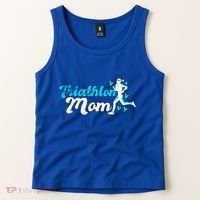 Triathlon Mom For Triathletes Mother Grunge Gift Tank Top thumb 2