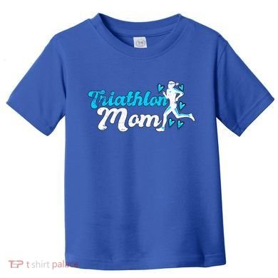 Triathlon Mom For Triathletes Mother Grunge Gift Toddler T-Shirt